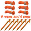 Tent Tarp Accessories 4m Windropes Aluminum 18 cm Tarp pegs